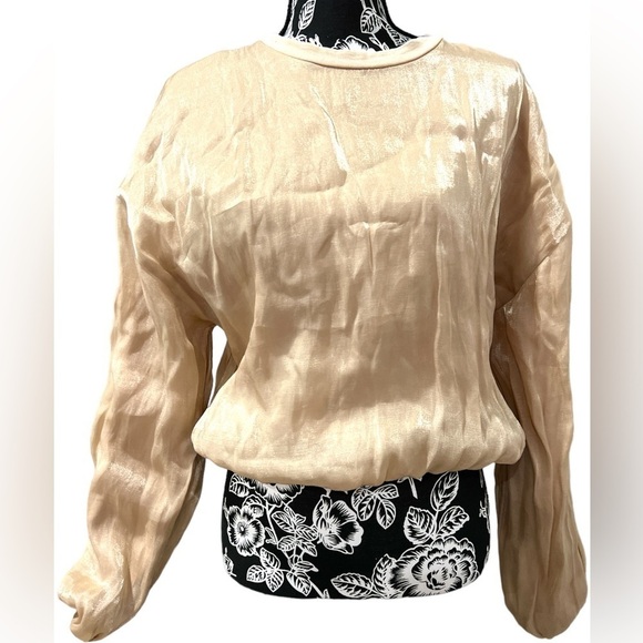 ZARA gold cropped top size Small - Picture 1 of 6